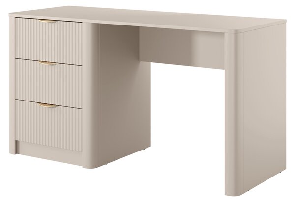 Scrivania: Colore beige, dimensioni 140 x 55, 1 x 76, 4 cm