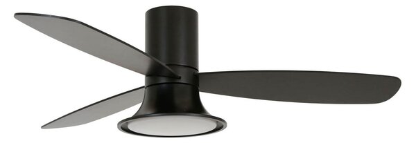 Ventilatore da soffitto Flusso con luce, nero, 132 cm, silenzioso, Beacon Beacon Lighting, Flusso, dimmerabile, Nero, Soggiorno, Legno, Moderno