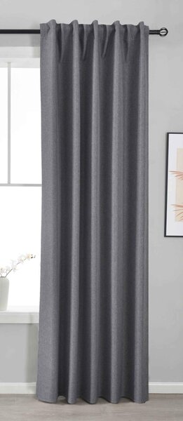 Solidchoice - Tenda oscurante di alta qualità, 245 x 140 cm - Grigio scuro con sistema di sospensione a più bande