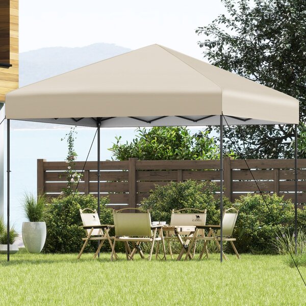 Costway Tenda per eventi sportivi facile da montare per esterno da trasporto, Tenda a gazebo pop-up 295 x 295 cm con borsa Beige