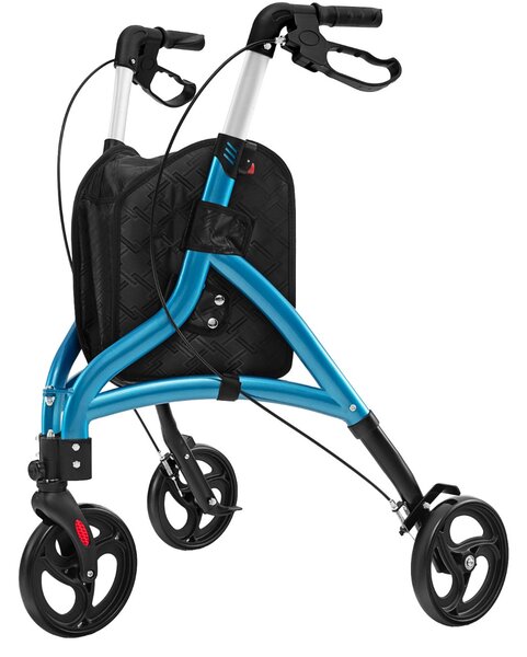 Costway Deambulatore 3 pannelli forati in metallo con fori per strumenti, Deambulatore kit organizzatore per attrezzi con 12 ganci Blu