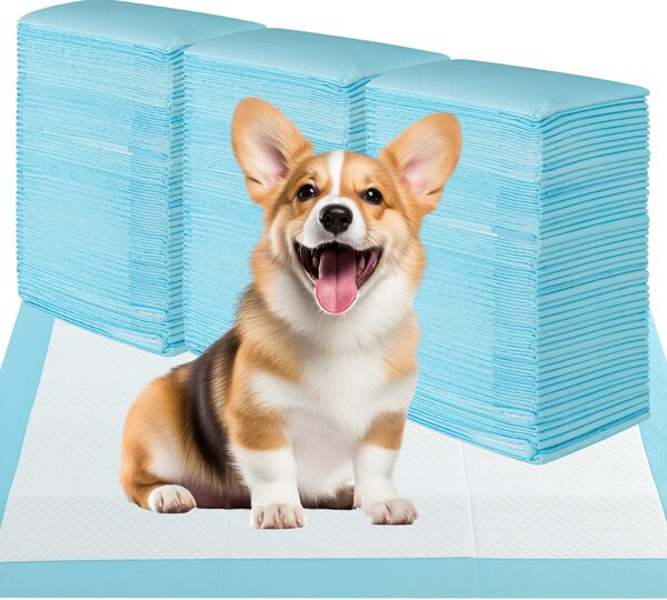 Costway Tappetini per animali domestici a 6 strati a prova di perdite, Asciugatura rapida tappetini da interno ed esterno 76 x 76 cm Blu