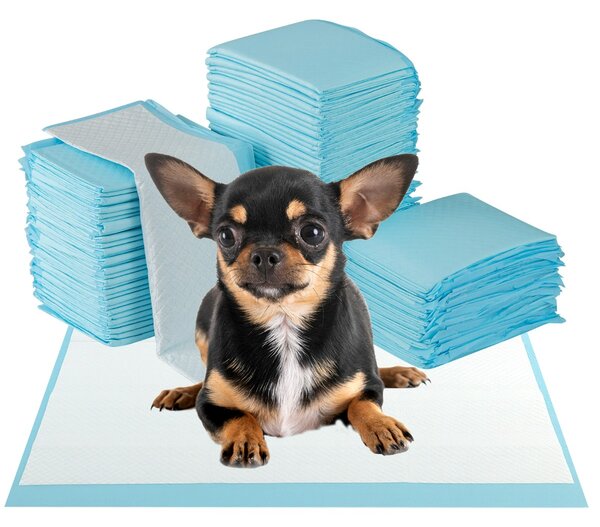 Costway Tappetini per animali domestici a 6 strati a prova di perdite, Asciugatura rapida tappetini da interno ed esterno 60 x 43 cm Blu