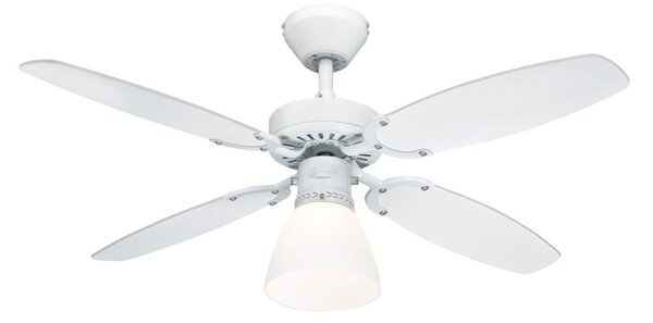 Ventilatore da soffitto Capitol con luce, bianco-faggio - Westinghouse Westinghouse, Capitol, Bianco, Soggiorno, Legno, Moderno