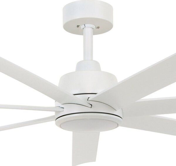Ventilatore da soffitto Atlanta con luce, bianco, 142 cm, silenzioso - Beacon Beacon Lighting, Atlanta, dimmerabile, Bianco, Soggiorno, Plastica, Moderno