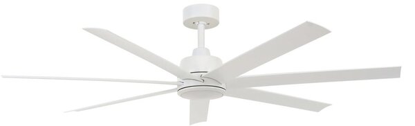 Ventilatore da soffitto Atlanta con luce, bianco, 142 cm, silenzioso - Beacon Beacon Lighting, Atlanta, dimmerabile, Bianco, Soggiorno, Plastica, Moderno
