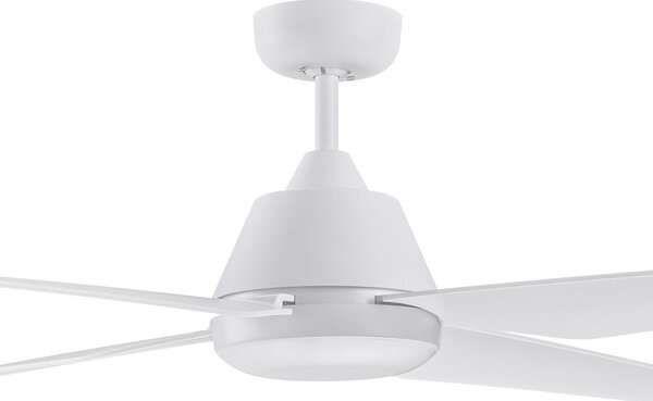 Ventilatore da soffitto LED Aria, bianco, silenzioso, 122 cm - Beacon Beacon Lighting, Aria, Bianco, Soggiorno, Plastica, Moderno