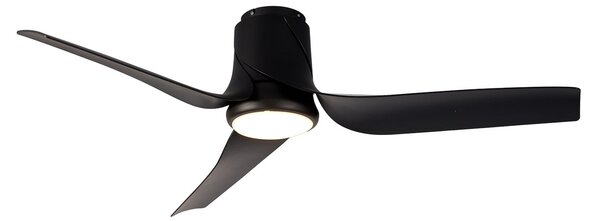 Ventilatore da soffitto LED Ushuaia, nero, DC silenzioso CCT - Mantra Mantra Iluminación, Ushuaia, dimmerabile, Nero, Soggiorno, Plastica, Moderno