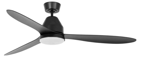 Ventilatore da soffitto Whitehaven con luce, nero, silenzioso - Beacon Beacon Lighting, Whitehaven, dimmerabile, Nero, Soggiorno, Plastica, Moderno