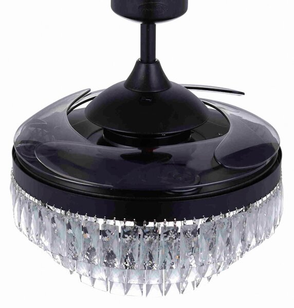 Ventilatore da soffitto Fanaway Veil con luce, nero, silenzioso, modello Beacon Beacon Lighting, Fanaway Veil, Nero, Soggiorno, Plastica