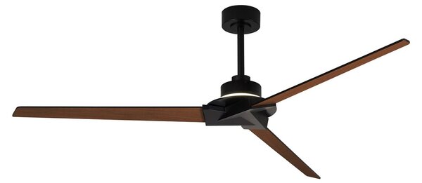 Ventilatore da soffitto LED Brisa nero/legno DC silenzioso - Mantra Mantra Iluminación, Brisa, dimmerabile, Nero, Bagno, Legno, Moderno