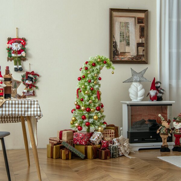 Costway Albero festivo artificiale pre-illuminato con punta flessibile 216 punte di ramo, Albero di natale da 150 CM Verde