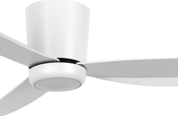 Ventilatore da soffitto con luce, bianco, 137 cm, silenzioso - Beacon Beacon Lighting, Array, dimmerabile, Bianco, Soggiorno, Plastica, Moderno