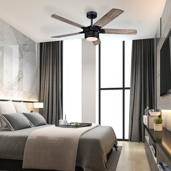 Ventilatore da soffitto LED Morris, in legno, silenzioso - Westinghouse Westinghouse, Morris, dimmerabile, Legno, Soggiorno, Legno
