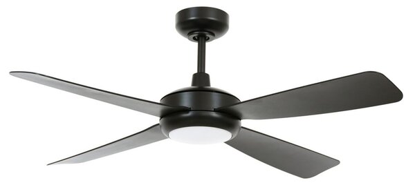 Ventilatore da soffitto Slipstream con luce, nero, silenzioso - Beacon Beacon Lighting, Slipstream, dimmerabile, Nero, Soggiorno, Plastica, Moderno