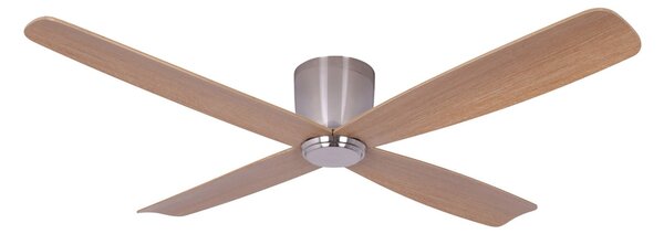 Ventilatore da soffitto Fraser cromato/teak DC silenzioso Ø 132 cm - Beacon Beacon Lighting, Fraser, Legno, Soggiorno, Legno, Moderno
