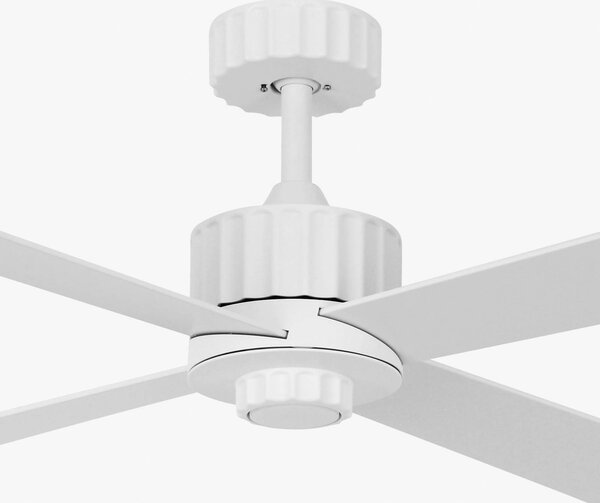 Ventilatore da soffitto Newport con luce, bianco/rovere, silenzioso - Beacon Beacon Lighting, Newport, Legno, Soggiorno, Legno, Moderno