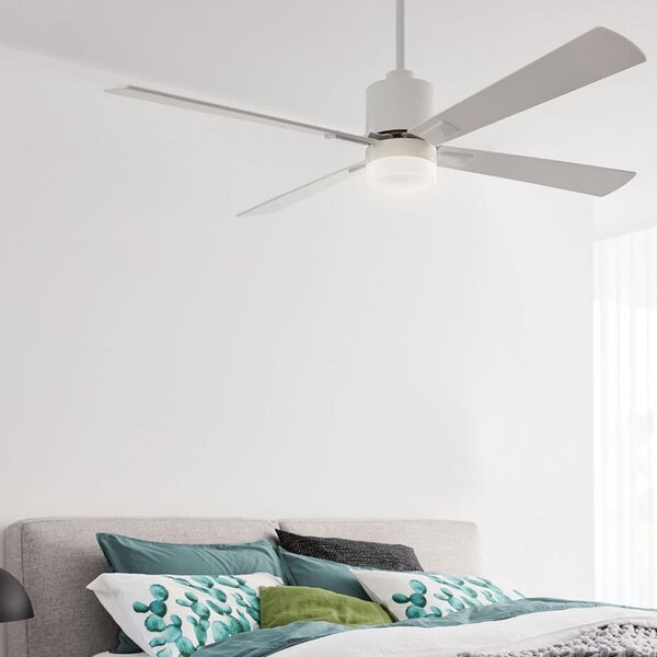 Ventilatore da soffitto Airfusion Climate DC, bianco, silenzioso - Beacon Beacon Lighting, Airfusion Climate DC, Bianco, Soggiorno, Legno, Moderno
