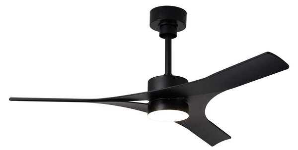 Ventilatore da soffitto LED Thai, nero, silenzioso a corrente continua (DC), Mantra Iluminación, Thai, dimmerabile, Nero, Soggiorno, Plastica, Moderno