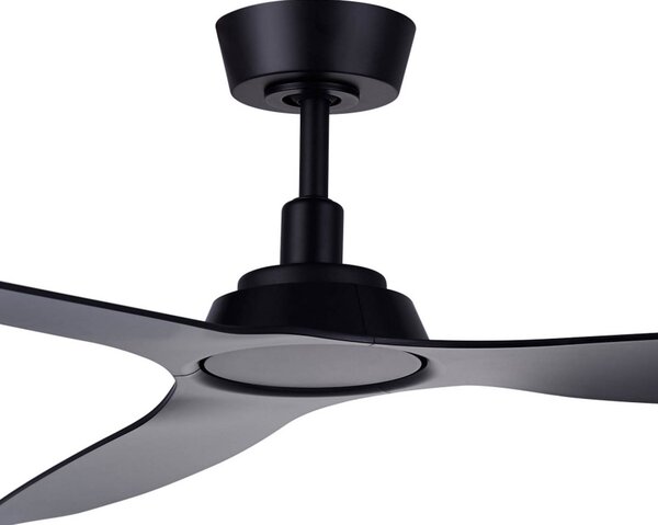 Ventilatore da soffitto Moto, nero, Ø 132 cm, silenzioso - Beacon Beacon Lighting, Moto, Nero, Soggiorno, Plastica, Moderno