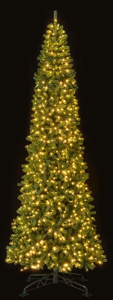Costway Decorazione natalizia per interni ed esterni con 2536 rami in PVC, Albero di Natale artificiale pre-illuminato
