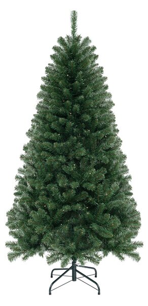 Costway Albero di natale da 180 cm artificiale 568 punte di rami in pvc, Albero di natale con 28 modalità di illuminazione e guanti Verde