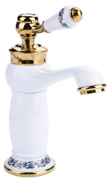 Solidchoice - Rubinetto per lavabo in stile retrò con manopola in Vetroceramica, ideale per il bagno