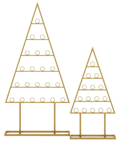 Costway Portacarte supporto per foto a forma di albero di natale con clip rotonde, Portacarte portaoggetti in metallo da appendere