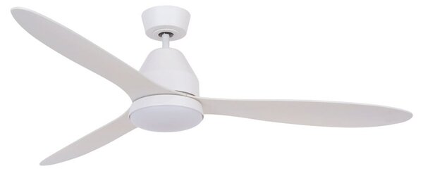 Ventilatore da soffitto Whitehaven con luce, bianco, silenzioso - Beacon Beacon Lighting, Whitehaven, dimmerabile, Bianco, Soggiorno, Plastica, Moderno
