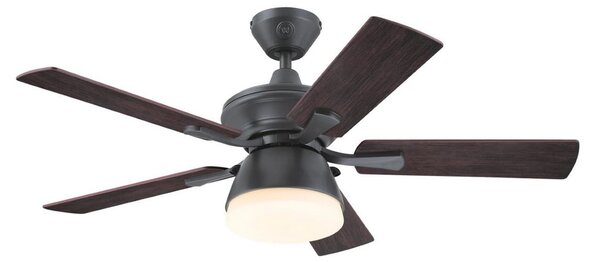 7316240 Ventilatore da soffitto con luce, noce, silenzioso - Westinghouse Westinghouse, 7316240, Legno, Soggiorno, Plastica, Moderno
