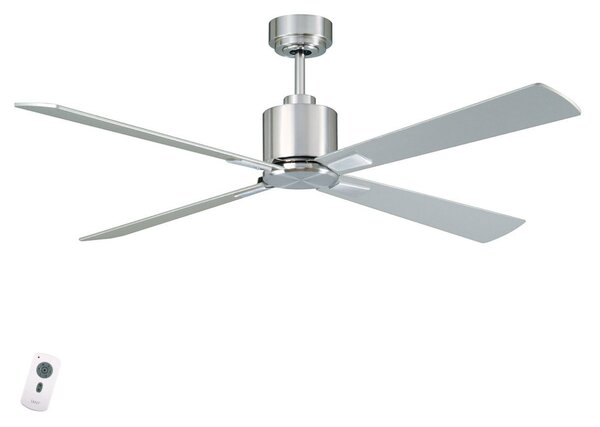 Ventilatore da soffitto Airfusion Climate DC cromato, silenzioso - Beacon Beacon Lighting, Airfusion Climate DC, Grigio, Soggiorno, Metallo, Moderno