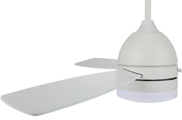 Ventilatore da soffitto LED Vector DC silenzioso 122 cm CCT - Beacon Beacon Lighting, Vector, Bianco, Soggiorno, Legno, Moderno