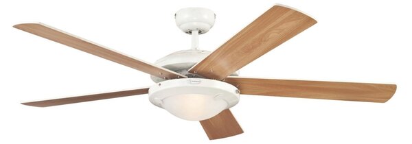 Ventilatore da soffitto Comet 2 con luce, in legno, silenzioso - Westinghouse Westinghouse, COMET, Legno, Soggiorno, Legno, Moderno