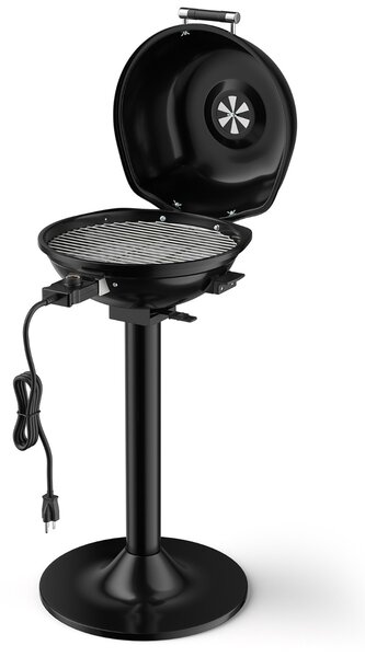 Costway Griglia elettrica per bbq portatile con supporto rimovibile antiaderente, Griglia per uso interno ed esterno