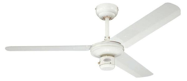Ventilatore da soffitto industriale bianco, silenzioso, Ø 122 cm - Westinghouse Westinghouse, Industrial, Bianco, Soggiorno, Metallo, Moderno