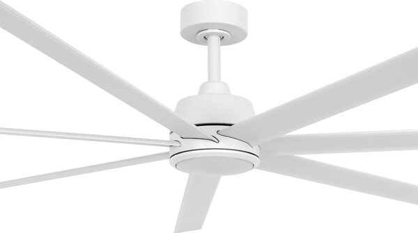 Ventilatore da soffitto Atlanta con luce, bianco, DC, silenzioso - Beacon Beacon Lighting, Atlanta, dimmerabile, Bianco, Soggiorno, Alluminio, Moderno