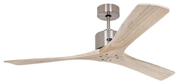 Ventilatore da soffitto Macau, cromato/legno, telecomando - CasaFan CasaFan, Macau, Legno, Soggiorno, Legno, Moderno