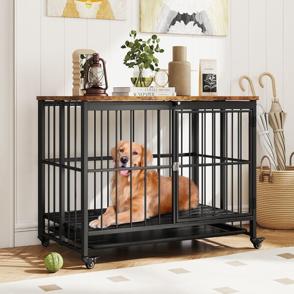 Costway Cuccia pieghevole per cani con vassoio rimovibile per razze piccole, Cuccia per animali da interno tavolino decorativo