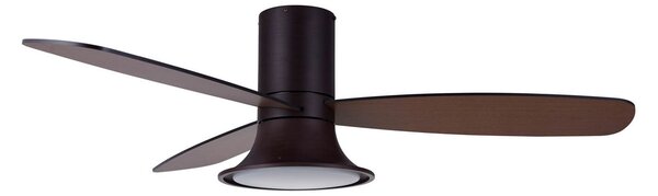 Ventilatore da soffitto Flusso con luce, color bronzo, silenzioso, modello Beacon Lighting, Flusso, dimmerabile, Bronzo / Ottone anticato, Soggiorno, Legno, Moderno