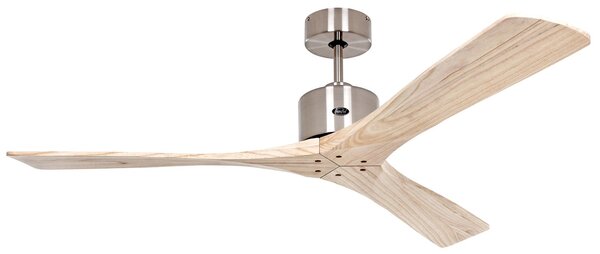 Ventilatore da soffitto Macau, cromato/legno, telecomando - CasaFan CasaFan, Macau, Legno, Soggiorno, Legno, Moderno