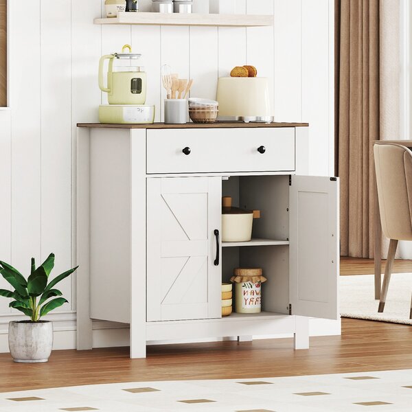 Costway Credenza buffet mobile bar per caffè con cassetto madia in stile farmhouse, Credenza mobile da cucina per sala