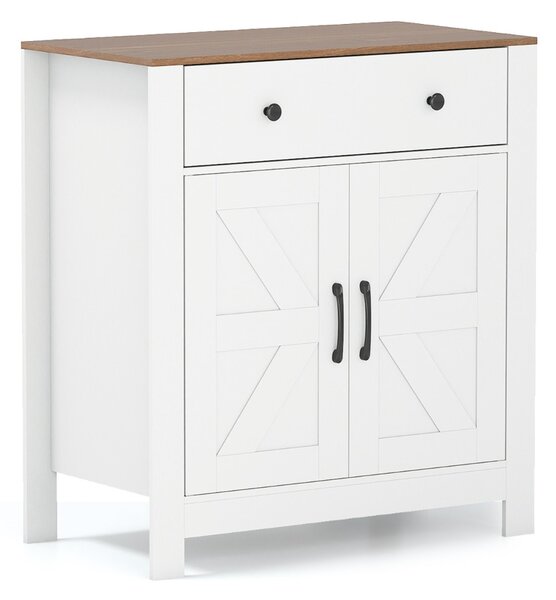Costway Credenza buffet mobile bar per caffè con cassetto madia in stile farmhouse, Credenza mobile da cucina per sala
