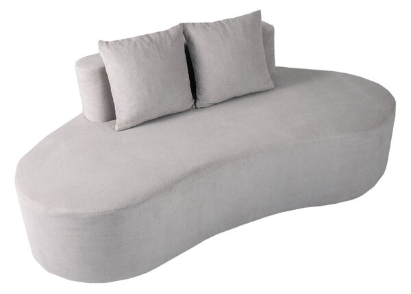 Costway Divano curva divano imbottito curvo con 2 cuscini accoglienti schienale basso,Divano a pavimento moderno per soggiorno Grigio