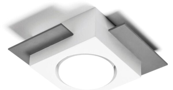 Plafoniera moderna sforzin milet t474 gx53 led gesso alluminio - Sforzin Illuminazione