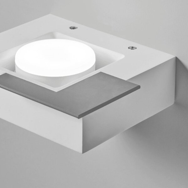 Applique moderno sforzin milet t472 gx53 led monoemissione gesso - Sforzin Illuminazione