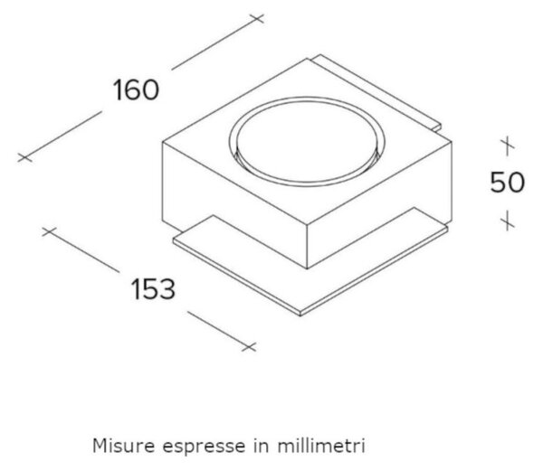 Plafoniera moderna sforzin milet t474 gx53 led gesso alluminio - Sforzin Illuminazione