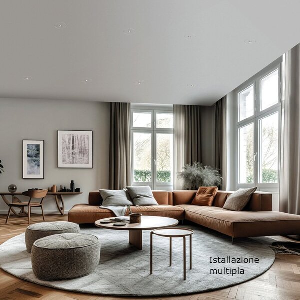 Faretto incasso sforzin rhodia t471 led gesso alluminio scomparsa - Sforzin Illuminazione