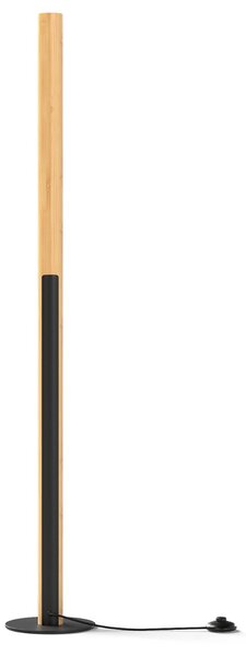 Costway Lampada da pavimento in bambù lampada led dimmerabile da angolo, Lampada minimalista alta da terra per soggiorno
