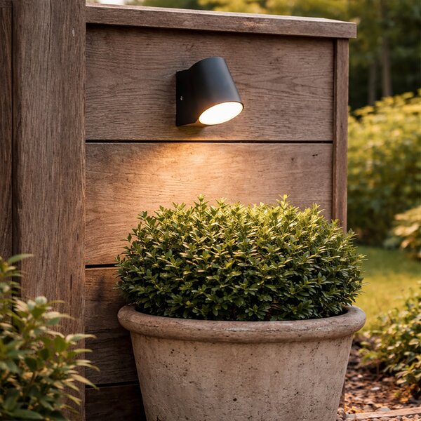 Lampada da esterno moderna antracite incl. LED con sensore crepuscolare - Uma