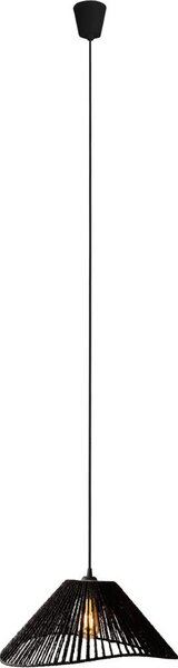 Lampada a sospensione AMALFI nera 1xE27x15W in carta, dimensioni: 165x45x45 cm, IP20, Maxlight